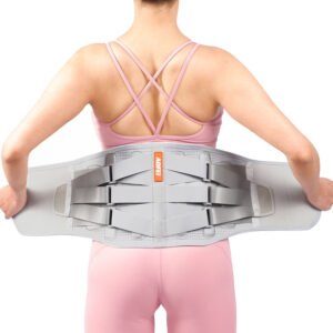 Plus large size neoprene grey girdle pull elastic band strong waist brace lumbar support belt